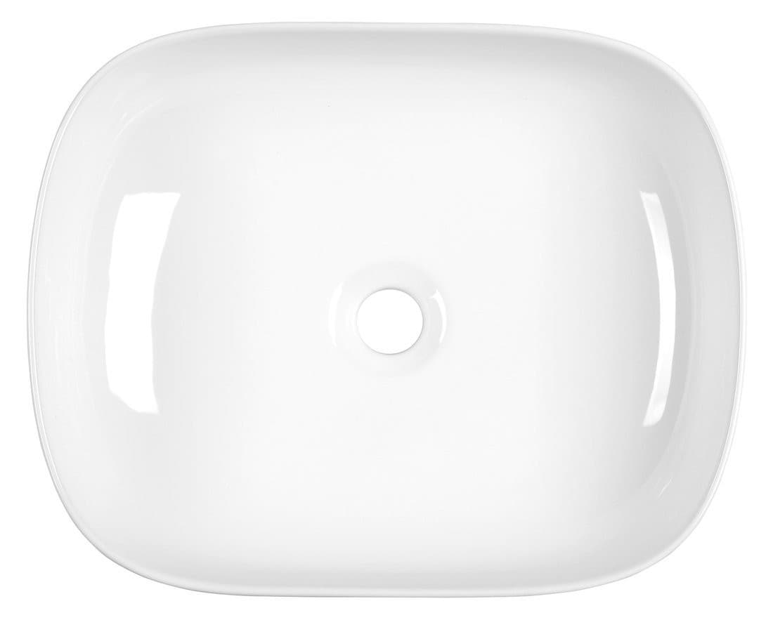 LIRO Umywalka ceramiczna nablatowa 50,5x41 cm, biała