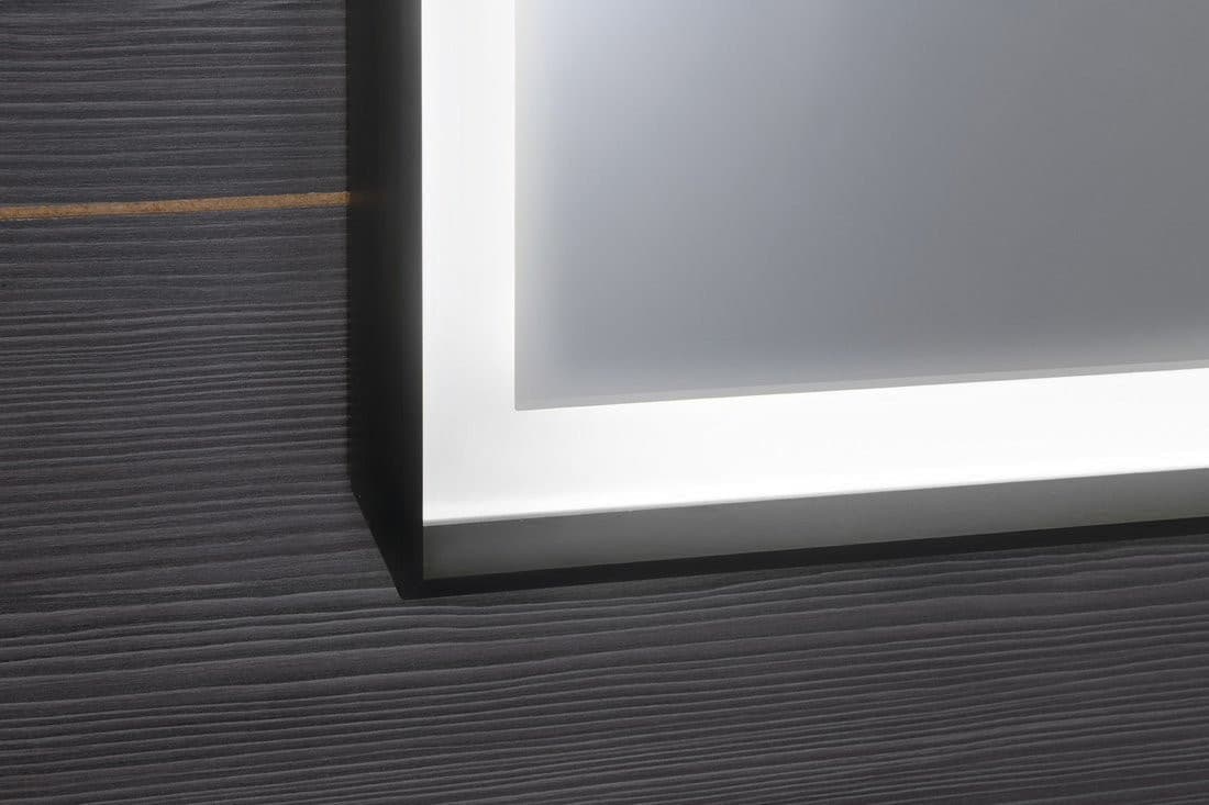 SORT lustro z oświetleniem LED 47x70cm, czarny mat