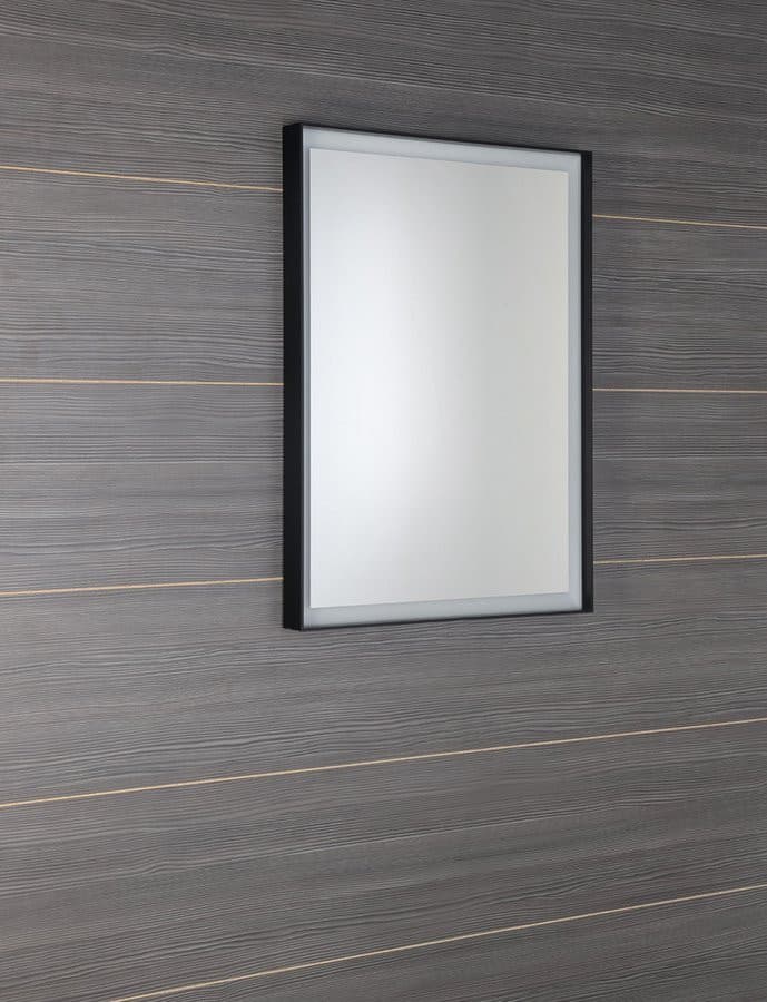 SORT lustro z oświetleniem LED 47x70cm, czarny mat