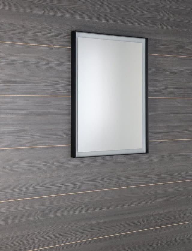SORT lustro z oświetleniem LED 47x70cm, czarny mat