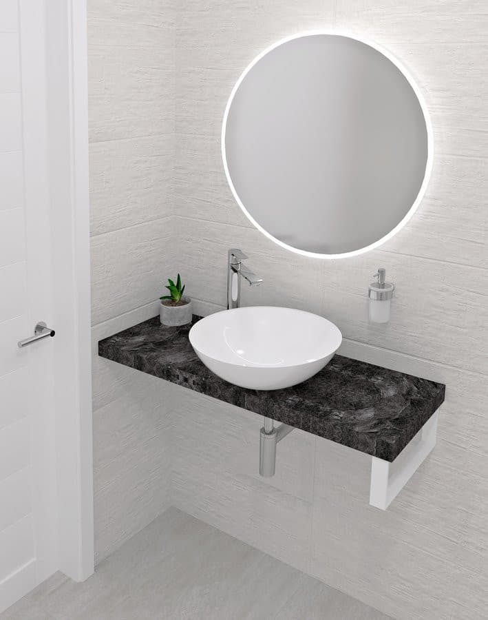 AVICE blat pod umywalkę 210x36cm, grubość 5cm, kamień łupany