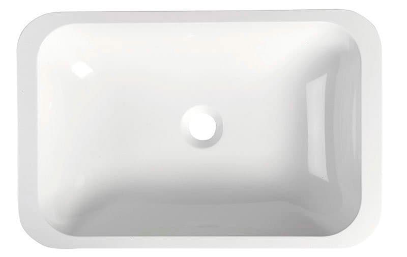 KAMA umywalka kompozytowa 50x26cm, biała, wpuszczana w blat