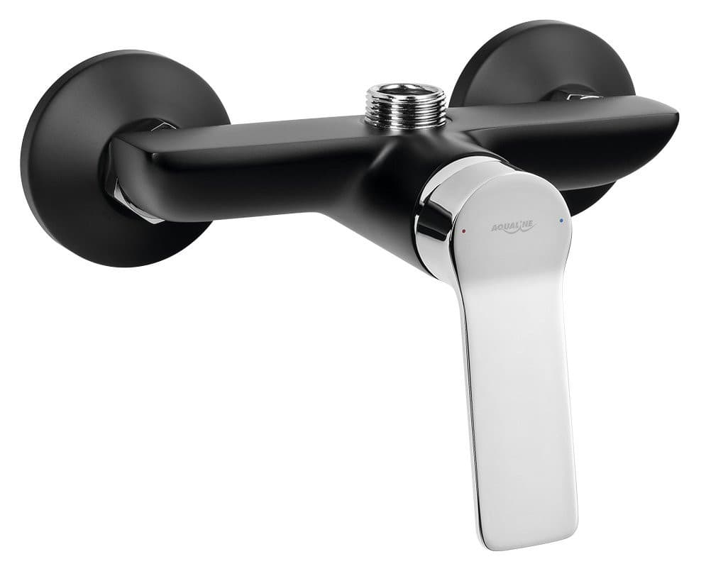 SINTRA bateria ścienna 3/4”, bez wylewki, czarny mat/chrom