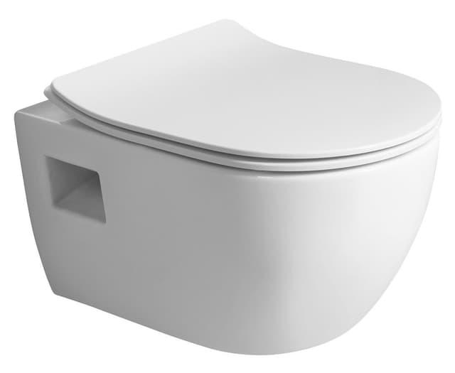 LUNA WC wiszące, Vortex Rimless, 35,5x49cm, biały