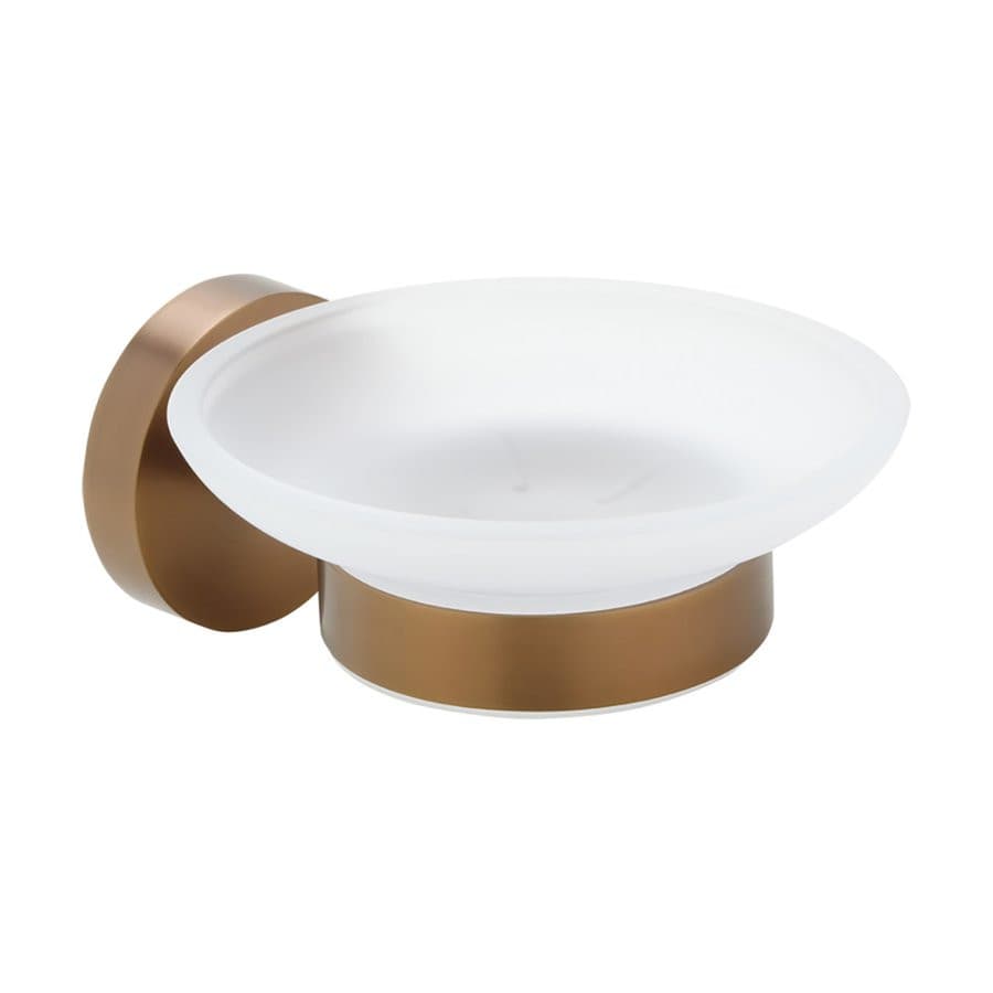 X-ROUND COPPER mydelniczka, szkło mleczne, miedź mat