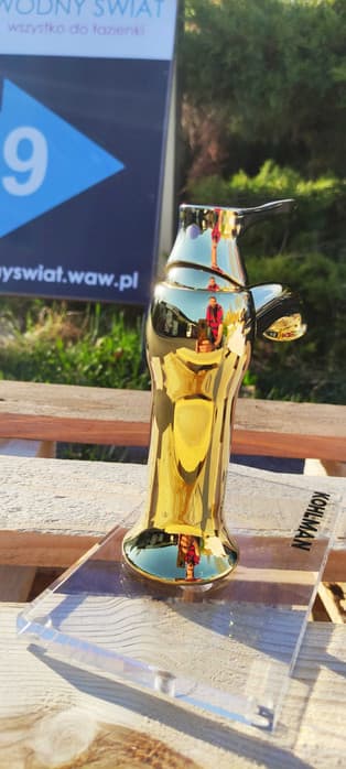 Bateria umywalkowa OMNIRES ART DECO złota z korkiem