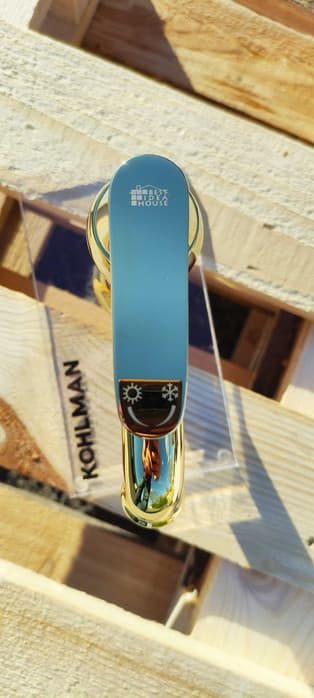 Bateria umywalkowa OMNIRES ART DECO złota z korkiem