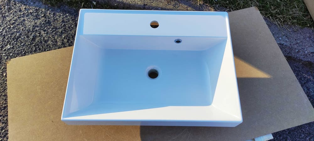 Umywalka meblowa konglomerat 60x45cm z wyszczerbieniem