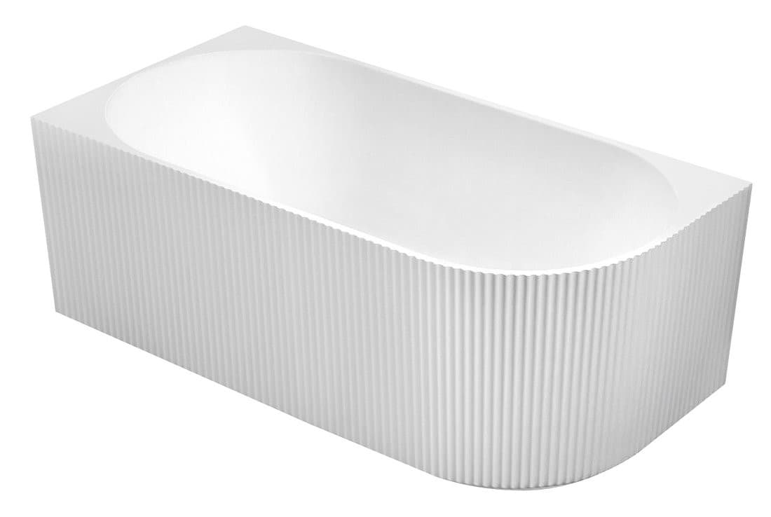 TIBERA STRIP L narożna wanna stojąca, 170x81cm, biały