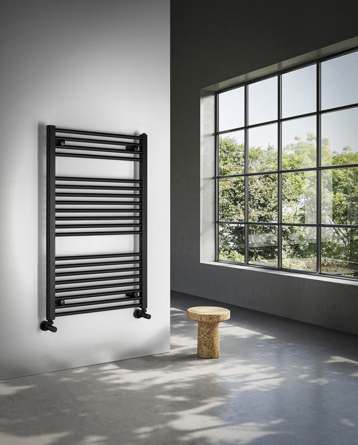 DIRECT grzejnik z bocznym przyłączem 600x960mm, czarny mat