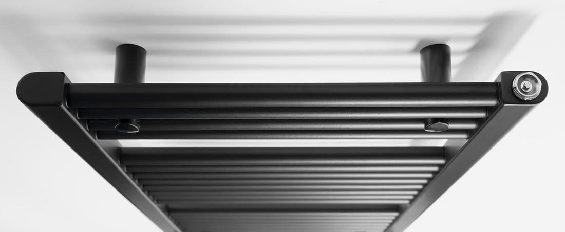 DIRECT grzejnik z bocznym przyłączem 450x960mm, czarny mat