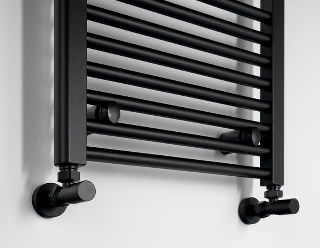 DIRECT grzejnik z bocznym przyłączem 450x960mm, czarny mat