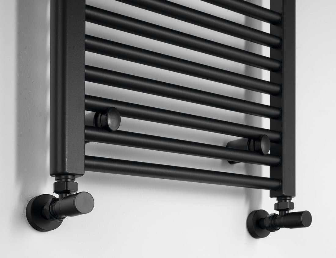 DIRECT grzejnik z bocznym przyłączem 450x1320mm, czarny mat