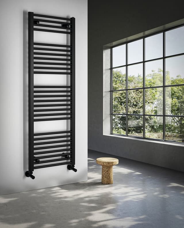 DIRECT grzejnik z bocznym przyłączem 450x1320mm, czarny mat