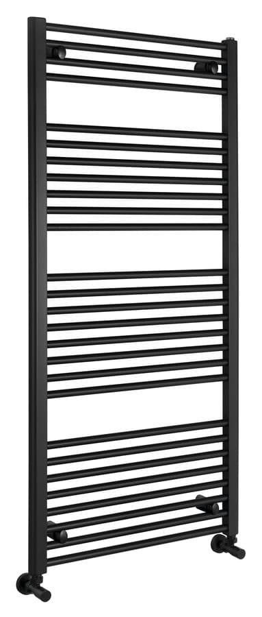 DIRECT grzejnik z bocznym przyłączem 600x1320mm, czarny mat