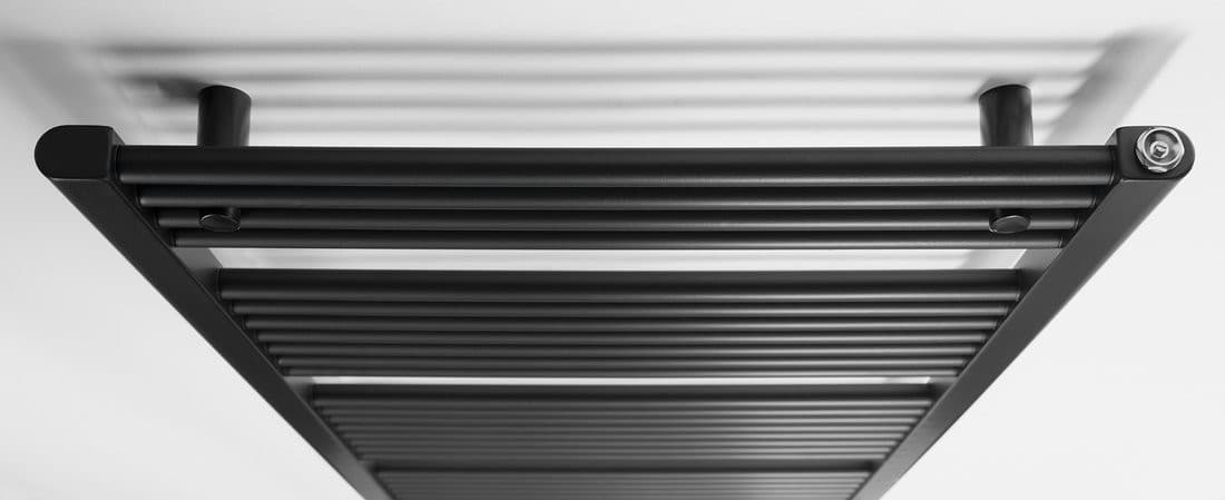 DIRECT grzejnik z bocznym przyłączem 600x1320mm, czarny mat