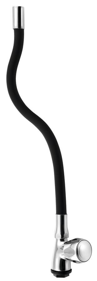 Zawór stojący 1/2&quot; z elastyczną wylewką, chrom/czarny mat