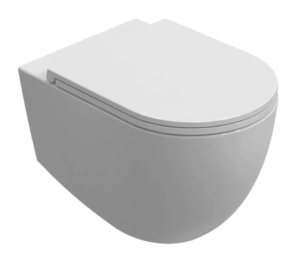 INFINITY miska WC wisząca, Vortex Rimless, 36,5x53cm, biały