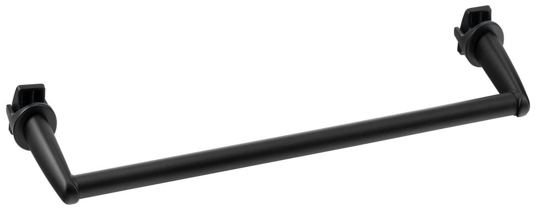 Wieszak na ręczniki na grzejnik, 36cm prosty, czarny mat