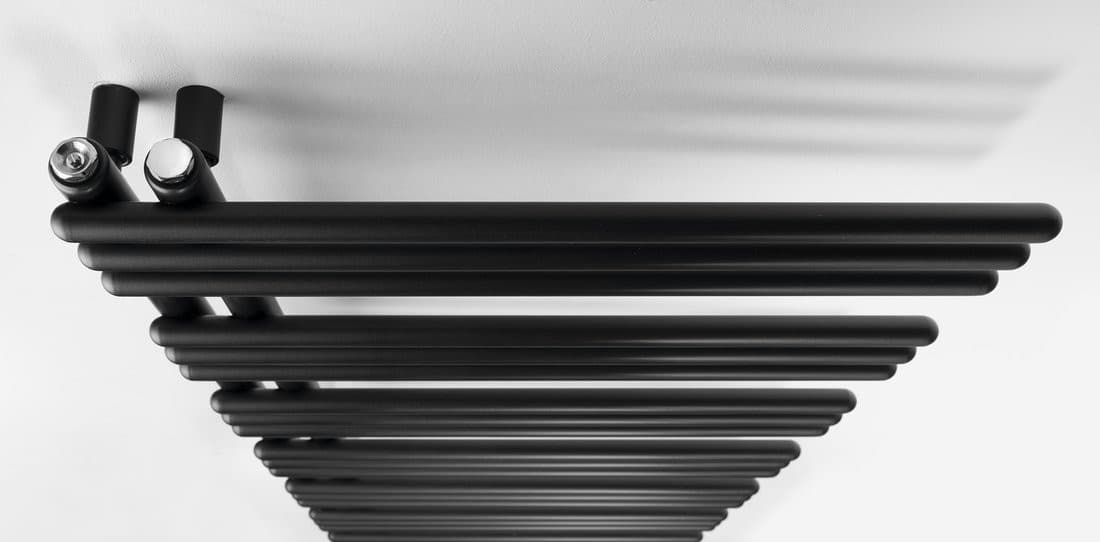 POSEIDON grzejnik łazienkowy 550x1740mm, czarny mat