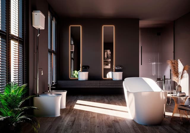 THE NEW YORKER spłuczka do WC, wysoka, biały