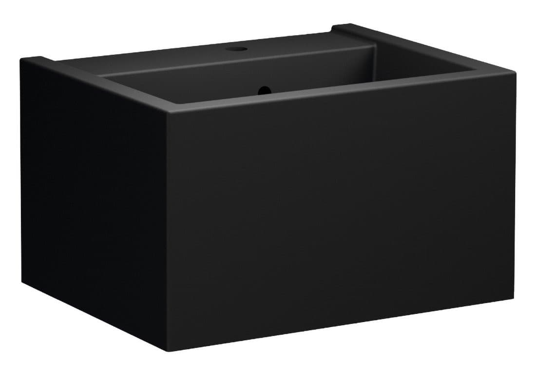 KANAAL umywalka ceramiczna 60x46,5cm, czarny mat