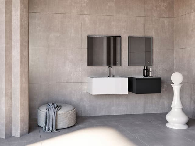 KANAAL umywalka ceramiczna 80x46,5cm, czarny mat