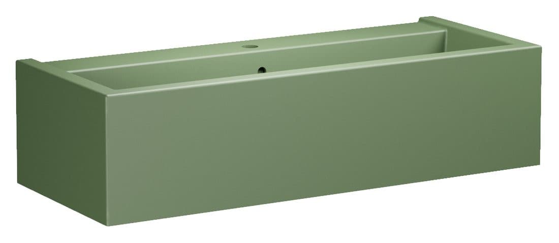 KANAAL umywalka ceramiczna 100x40cm, verde mat