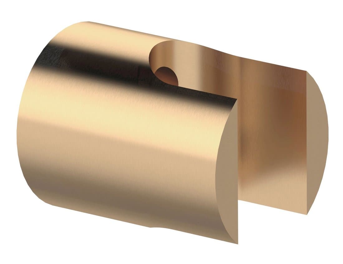 Uchwyt prysznicowy okrągły, stały, złoto mat