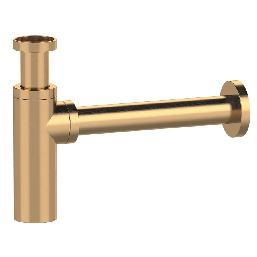 Syfon umywalkowy 5/4&quot;, odpływ 32mm, okrągły, złoto mat