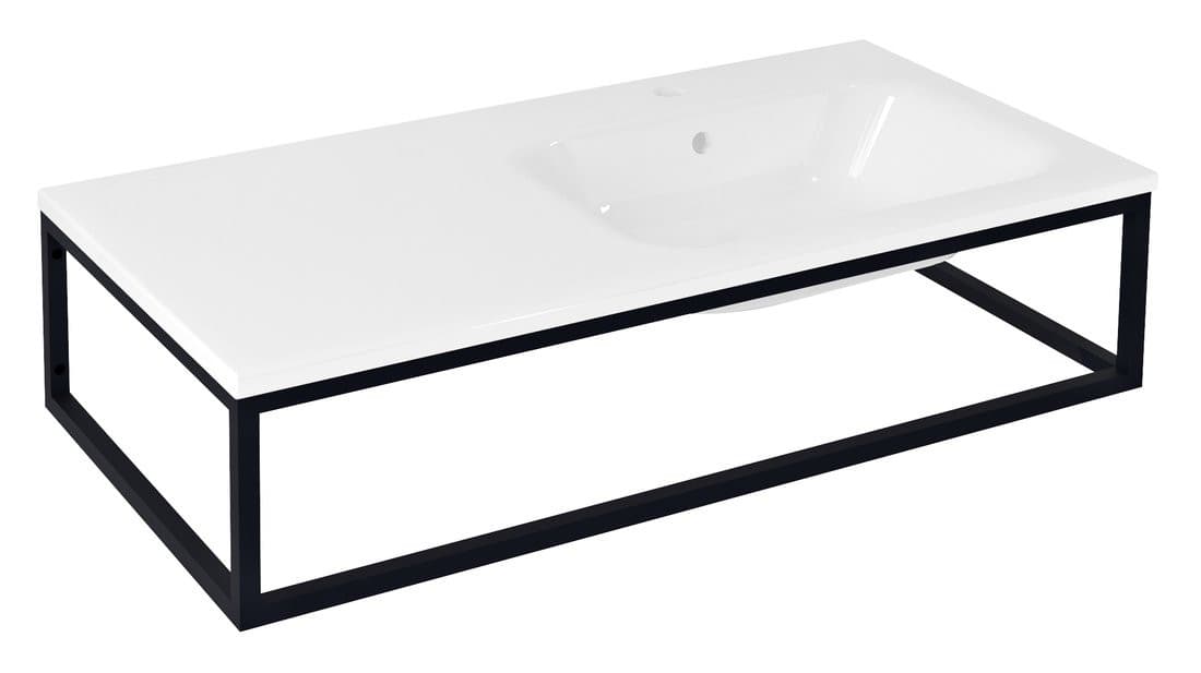 SKA konsola pod umywalkę/blat, 100x22x51cm, czarny mat