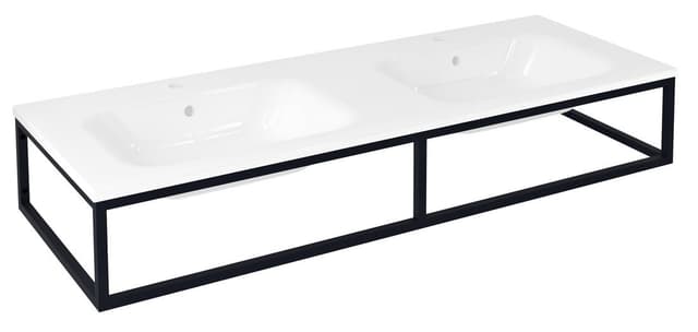 SKA konsola pod umywalkę/blat, 140x22x51cm, czarny mat