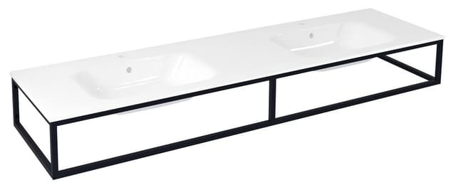 SKA konsola pod umywalkę/blat, 180x22x51cm, czarny mat