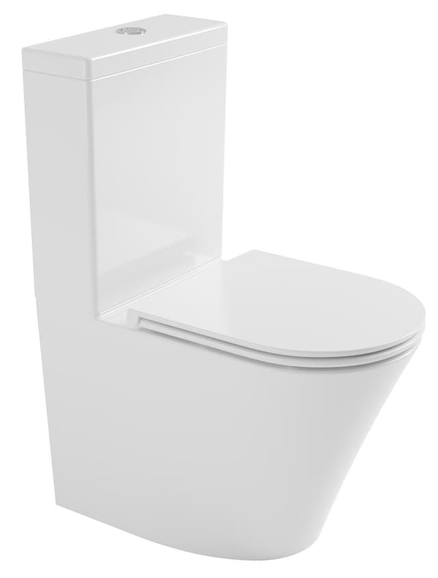 DARIO RIMLESS komplakt WC, odpływ poziomy/pionowy, biały