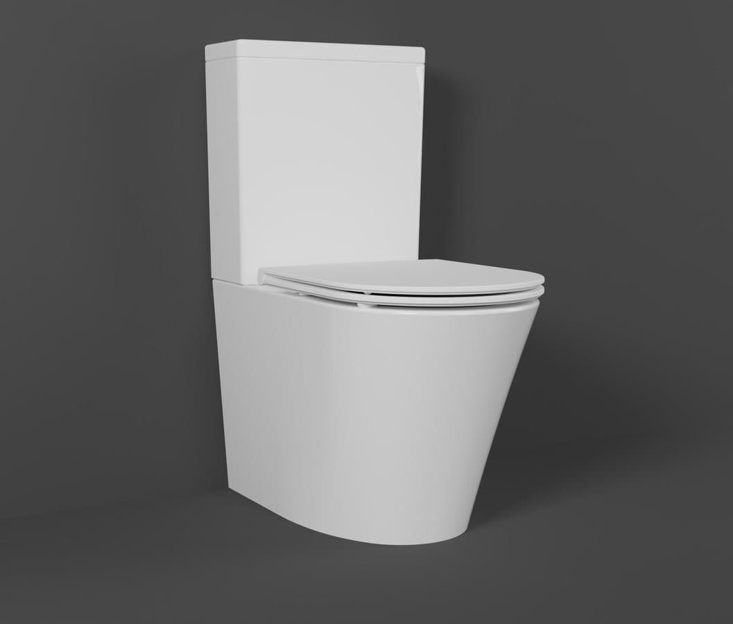 DARIO RIMLESS komplakt WC, odpływ poziomy/pionowy, biały