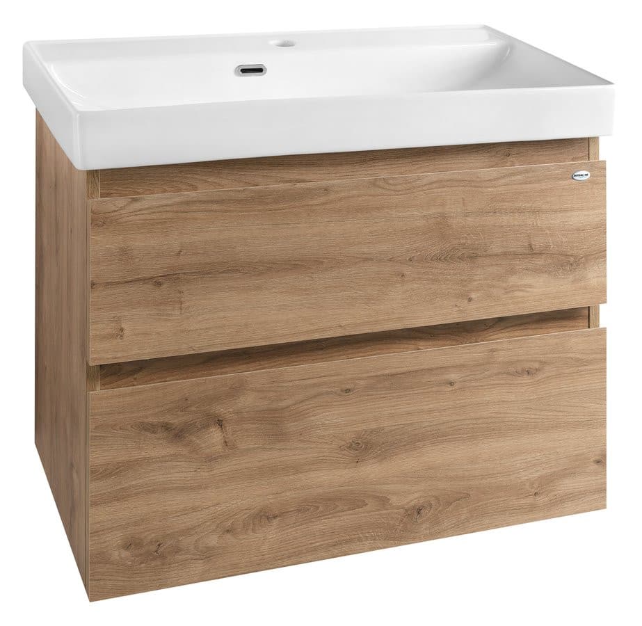 ALTAIR szafka umywalkowa 76x60x37cm, dąb emporio