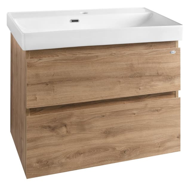 ALTAIR szafka umywalkowa 76x60x37cm, dąb emporio