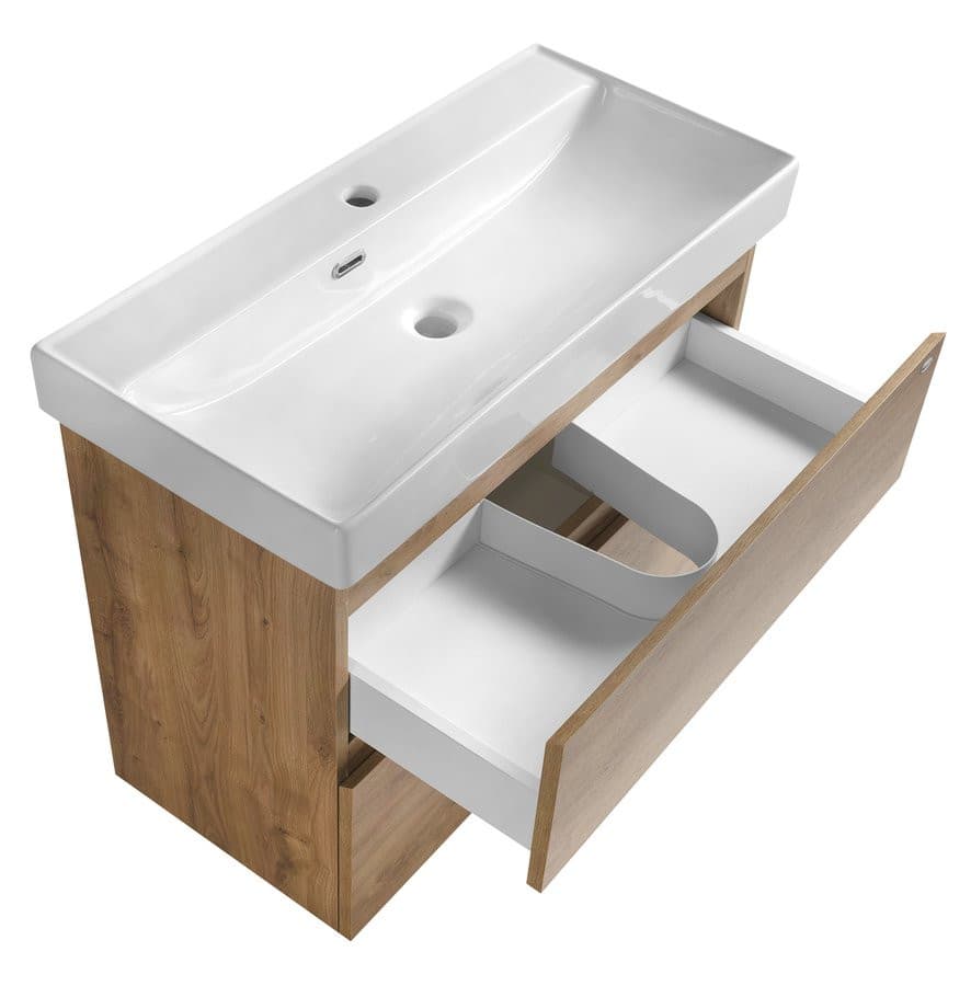 ALTAIR szafka umywalkowa 76x60x37cm, dąb emporio