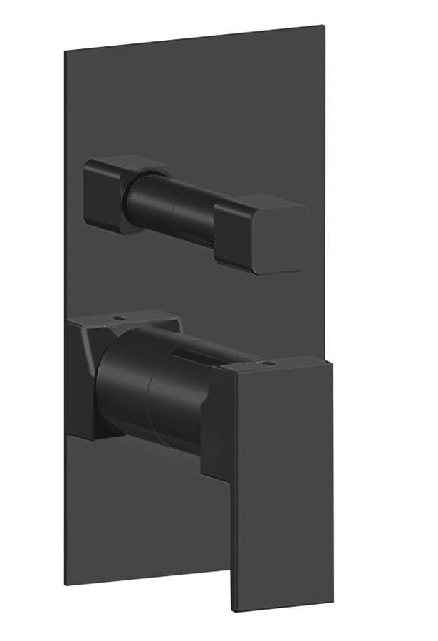 SPECTRE bateria prysznicowa podtynkowa, 3 wyjścia, czarny mat