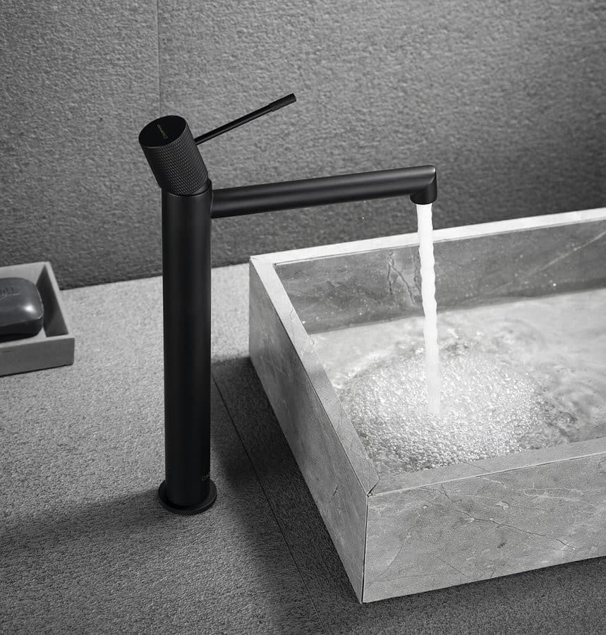 SAPHO SOLARIS Bateria umywalkowa wysoka czarna