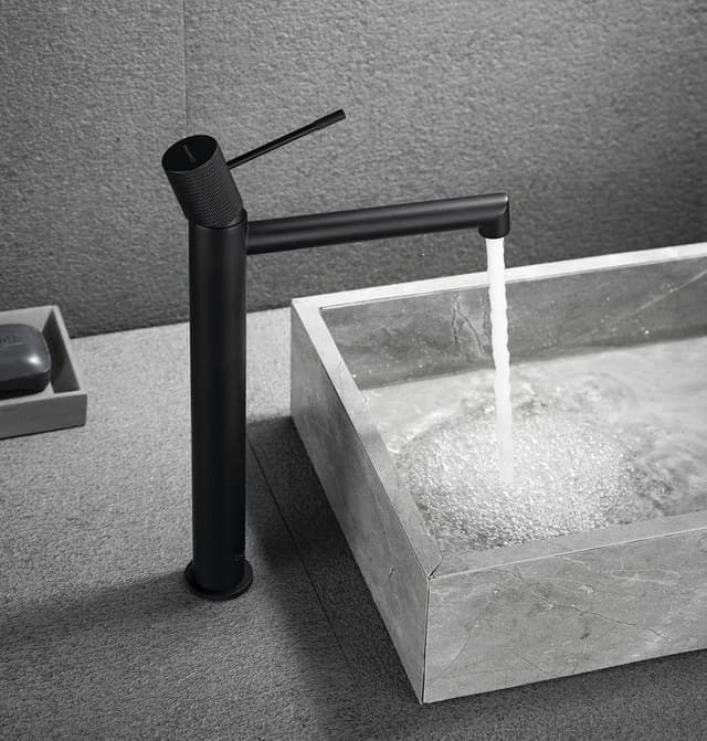 SAPHO SOLARIS Bateria umywalkowa wysoka czarna