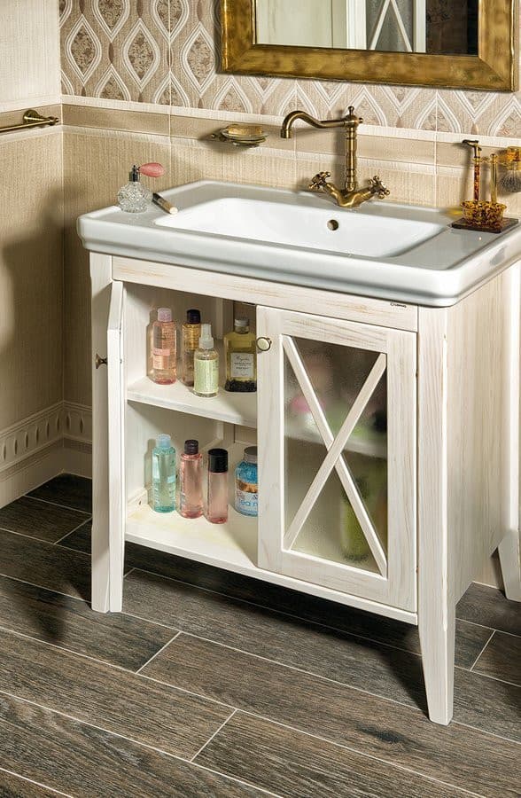 SAPHO CROSS szafka umywalkowa + Classic umywalka 75x50