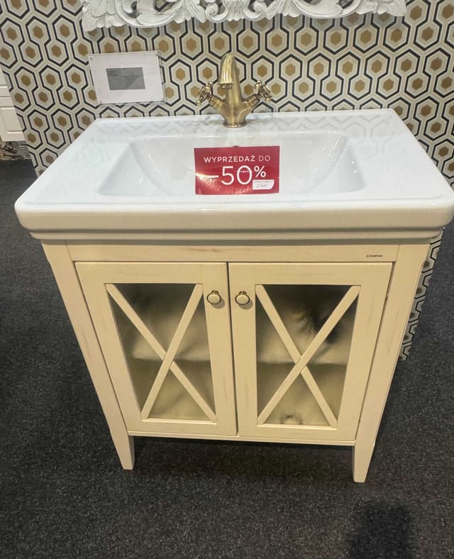 SAPHO CROSS szafka umywalkowa + Classic umywalka 75x50