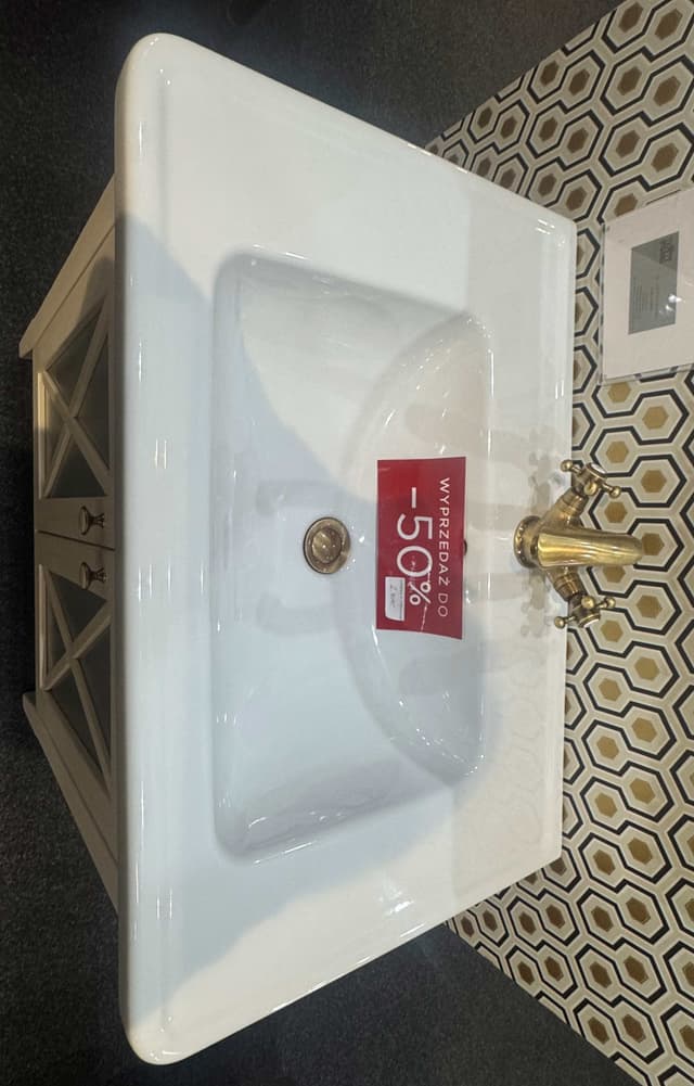 SAPHO CROSS szafka umywalkowa + Classic umywalka 75x50