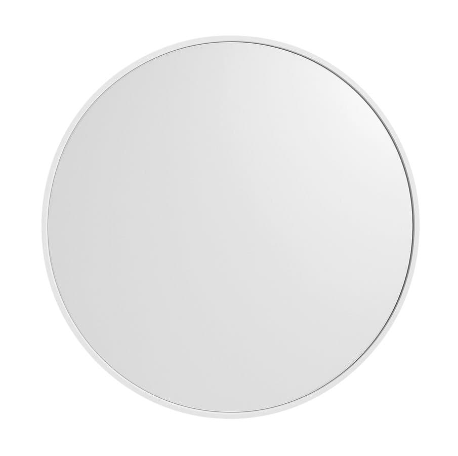 NOTION SLIM okrągłe lustro w ramie, średnica 60cm, biały mat