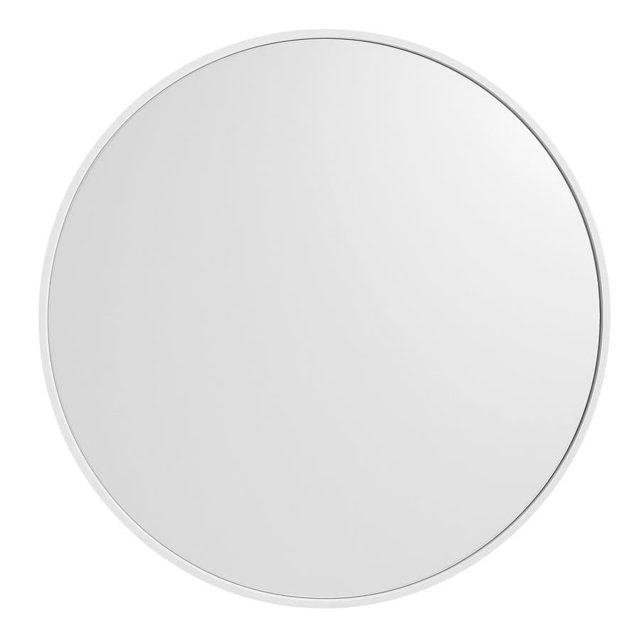 NOTION SLIM okrągłe lustro w ramie, średnica 70cm, biały mat