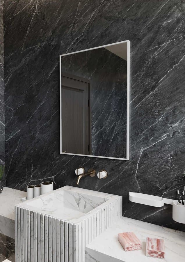 NOTION SLIM lustro w ramie, 60x80cm, biały mat