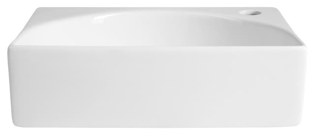 RUBIC umywalka ceramiczna 34x25cm, biały