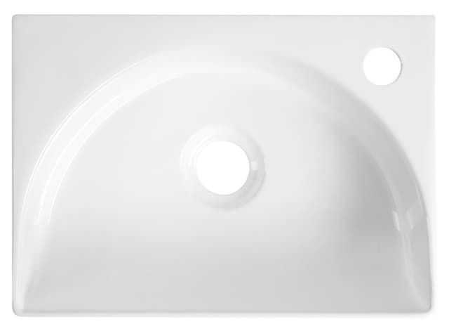 RUBIC umywalka ceramiczna 34x25cm, biały