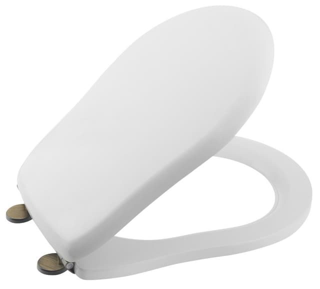 RETRO deska WC, biały/brąz